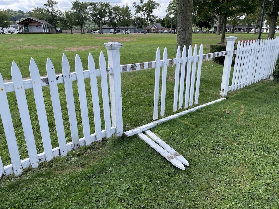 Fencing along Academy Park will be replaced this fall.