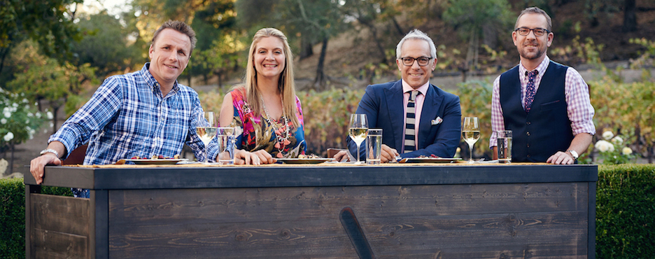 Food Network's "Chopped Grill Masters Napa" host Ted Allen and judges Amanda Freitag, Marc Murphy and Geoffrey Zakarian.