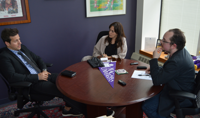 Raine Maida and Chantal Kreviazuk discuss their humanitarian endeavors with NFP's Joshua Maloni.