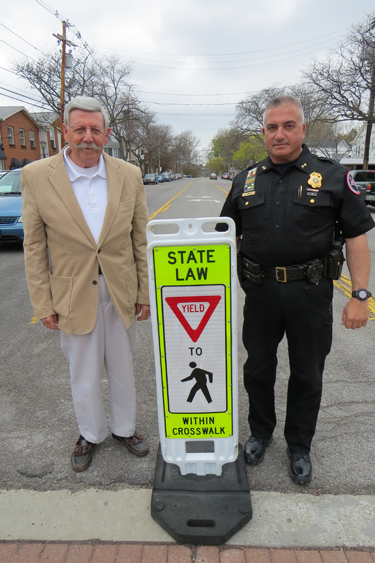 Village of Lewiston Mayor Terry Collesano and Lewiston Police Department Chief Frank Previte remind readers to obey the pedestrian right of way.