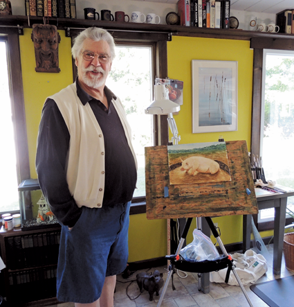 Local artist and actor L. Paul Thomas will lend his work to the Art Walk.