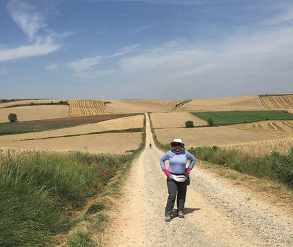 On Day 11 of her European pilgrimage along St. James Way, Grand Islander Zdenka Gast walked 19 miles through fields, with not a single tree in sight for 5 miles to provide shade from the blistering 100-degree heat.