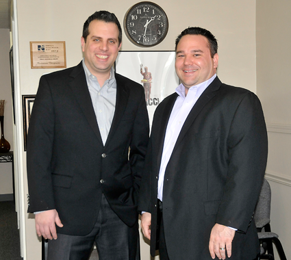 Shown, from left, are 2016 Niagara Cup Classic chairmen Michael Cardamone, D.C., of Cardamone Chiropractic and Douglas E. Mooradian of Pine Pharmaceuticals.