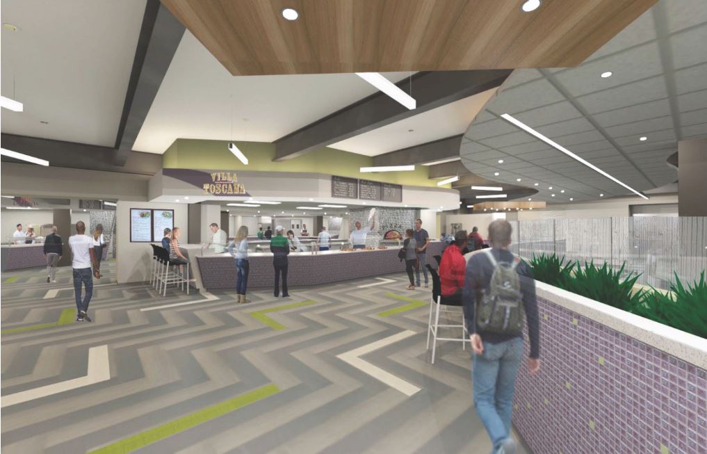 An artist's rendering of the inside expansion at Clet Hall (Niagara University image)