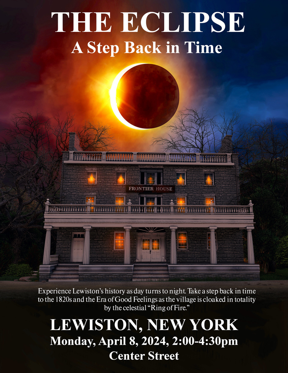 `The Eclipse: A Step Back in Time` in Lewiston. (Image courtesy of Lee Simonson)