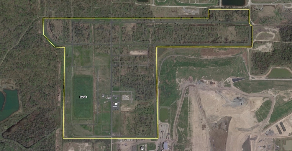 The remediation area is marked. (Image courtesy of the U.S. Army Corps of Engineers, Buffalo District)