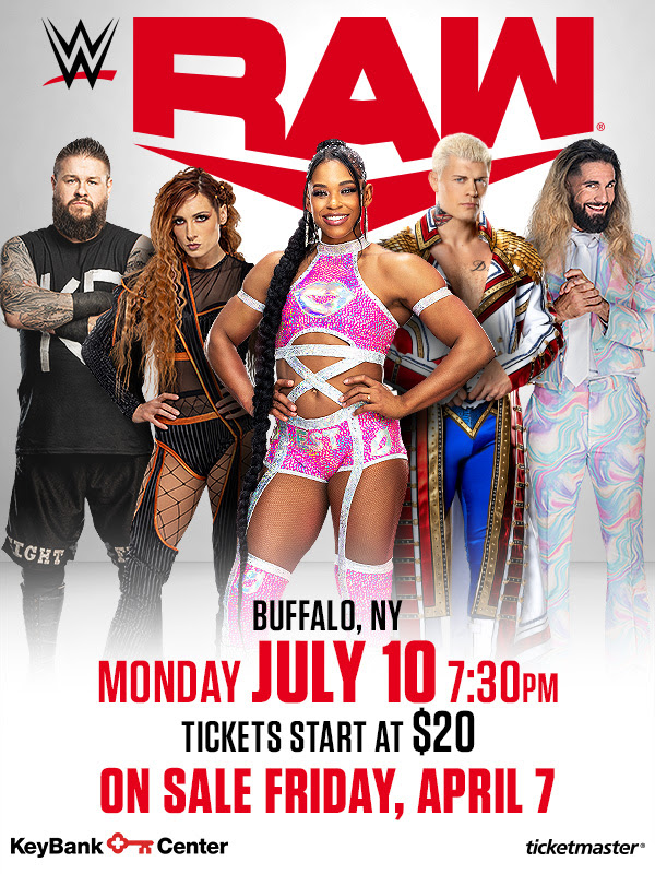 WWE `Raw` image courtesy of KeyBank Center Public Relations