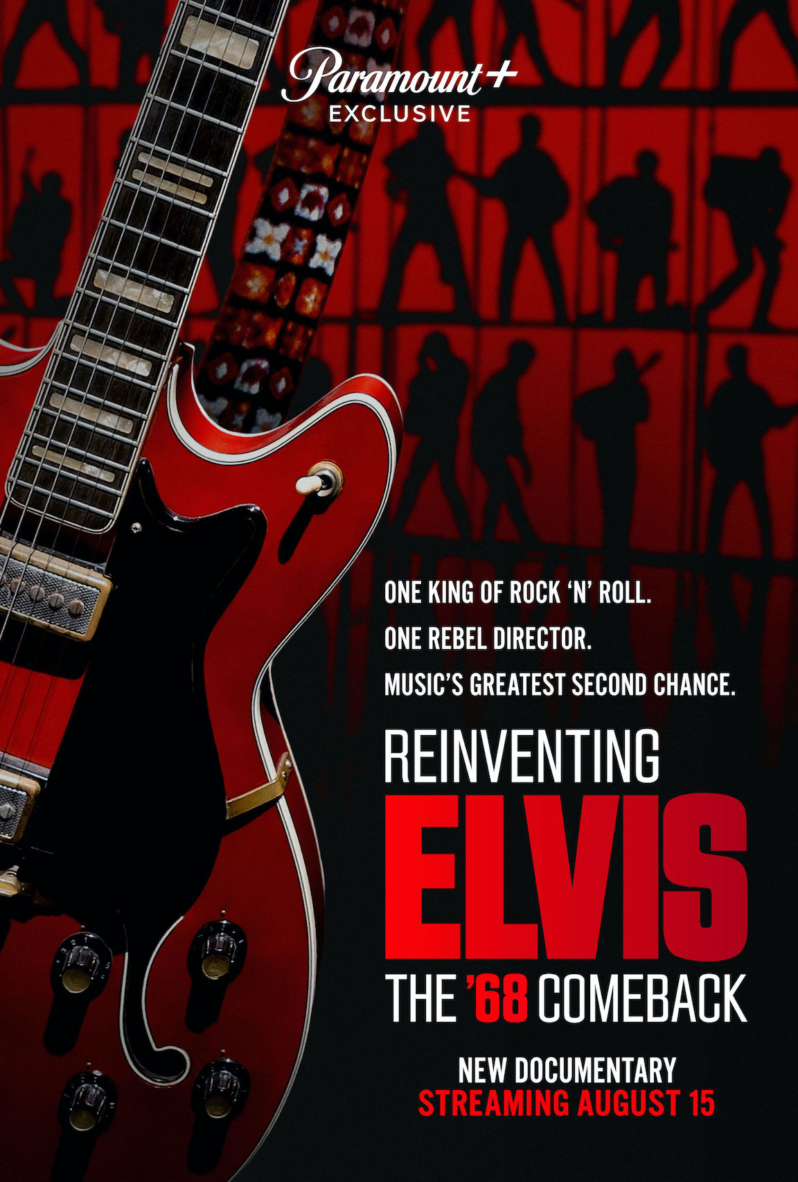 Key art for `Reinventing Elvis: The '68 Comeback,` streaming on Paramount+. (Image courtesy of Paramount PressExpress)