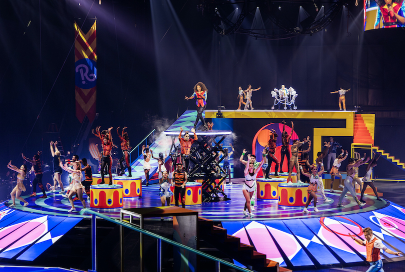 The cast of `The Greatest Show On Earth` takes center stage during the opening scene, `Welcome to the Show.` (Photo courtesy of Ringling Bros. and Barnum & Bailey)