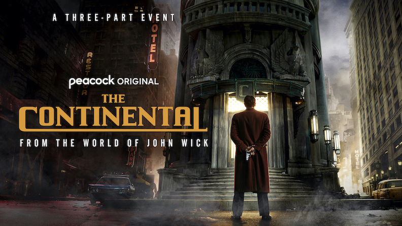 `The Continental: From The World of John Wick` key art courtesy of NBCUniversal.