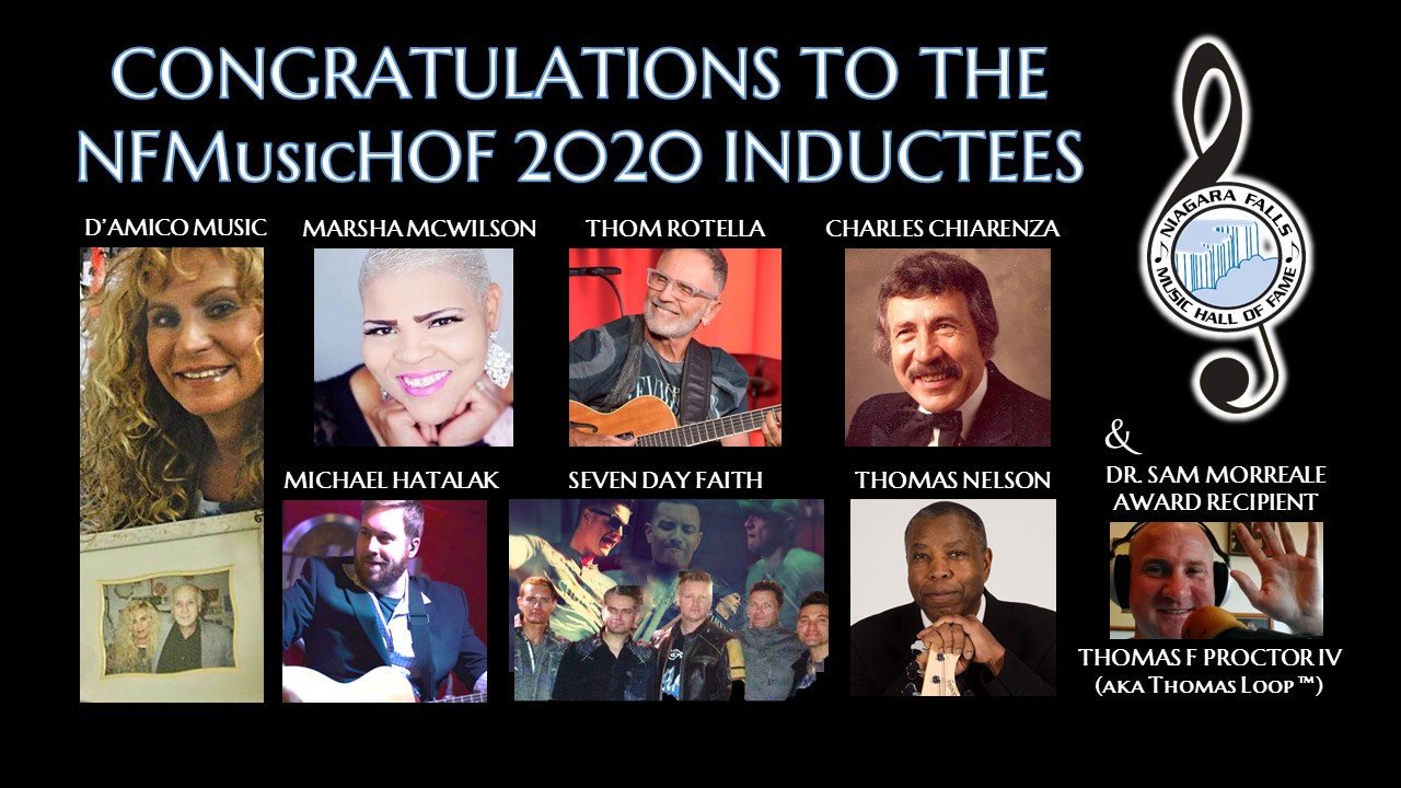 2020 inductees (Image courtesy of the Niagara Falls Music Hall of Fame)
