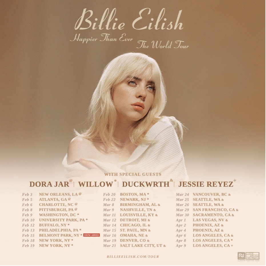 Billie Eilish, `Happier Than Ever` Tour (Image courtesy of High Rise PR/Interscope Records)