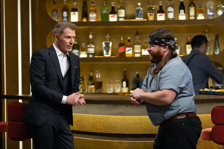 Host Bobby Flay and chef Jonathon Sawyer, as seen on season one of `Bobbys Triple Threat.` (Food Network photo)
