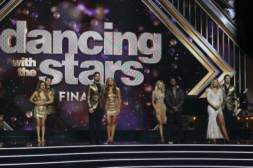 Pictured from 2019 on `Dancing with the Stars` are Ally Brooke, Sasha Farber, Alan Bersten, Hannah Brown, Witney Carson, Kel Mitchell, Lauren Alaina and Gleb Savchenko. ABC announced the professional dancers for the upcoming season Tuesday morning on `Good Morning America.` (ABC photo by Kelsey McNeal)