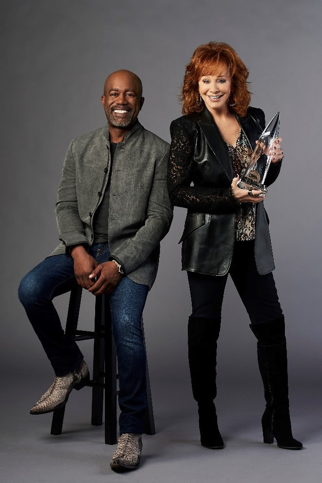 Reba McEntire and Darius Rucker will host The 54th Annual CMA Awards live from Nashville Wednesday, Nov. 11 (8 p.m. EST), on ABC. (ABC photo by Alysse Gafkjen)