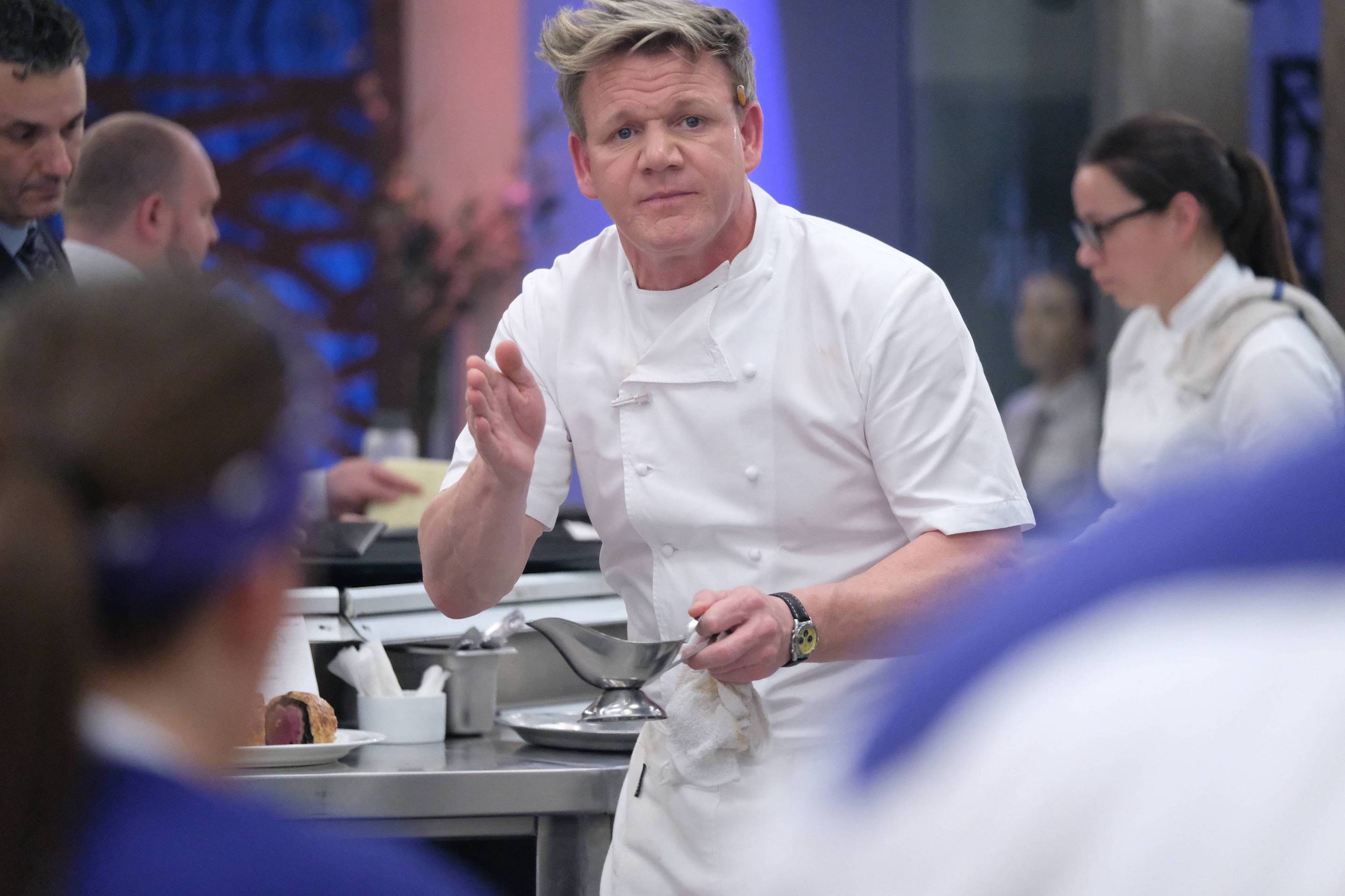 `Hell's Kitchen` host/chef Gordon Ramsay in the `Devilish Desserts` episode on FOX. (© 2018 FOX Broadcasting. CR: FOX)