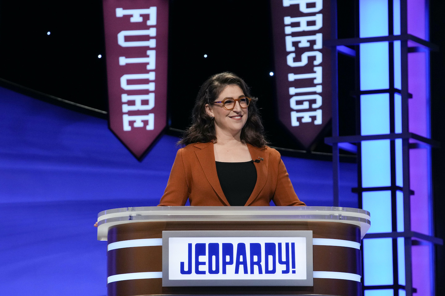 `Jeopardy! National College Championship,` hosted by Mayim Bialik, debuts Tuesday, Feb. 8, on ABC - WKBW-TV Channel 7 in this market. (ABC photo by Casey Durkin)
