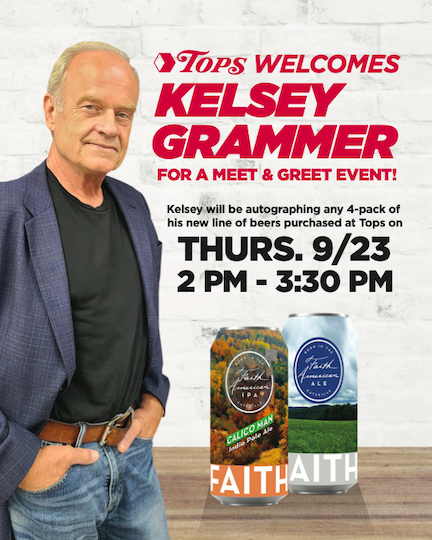 Kelsey Grammer (Image courtesy of Tops Friendly Markets)