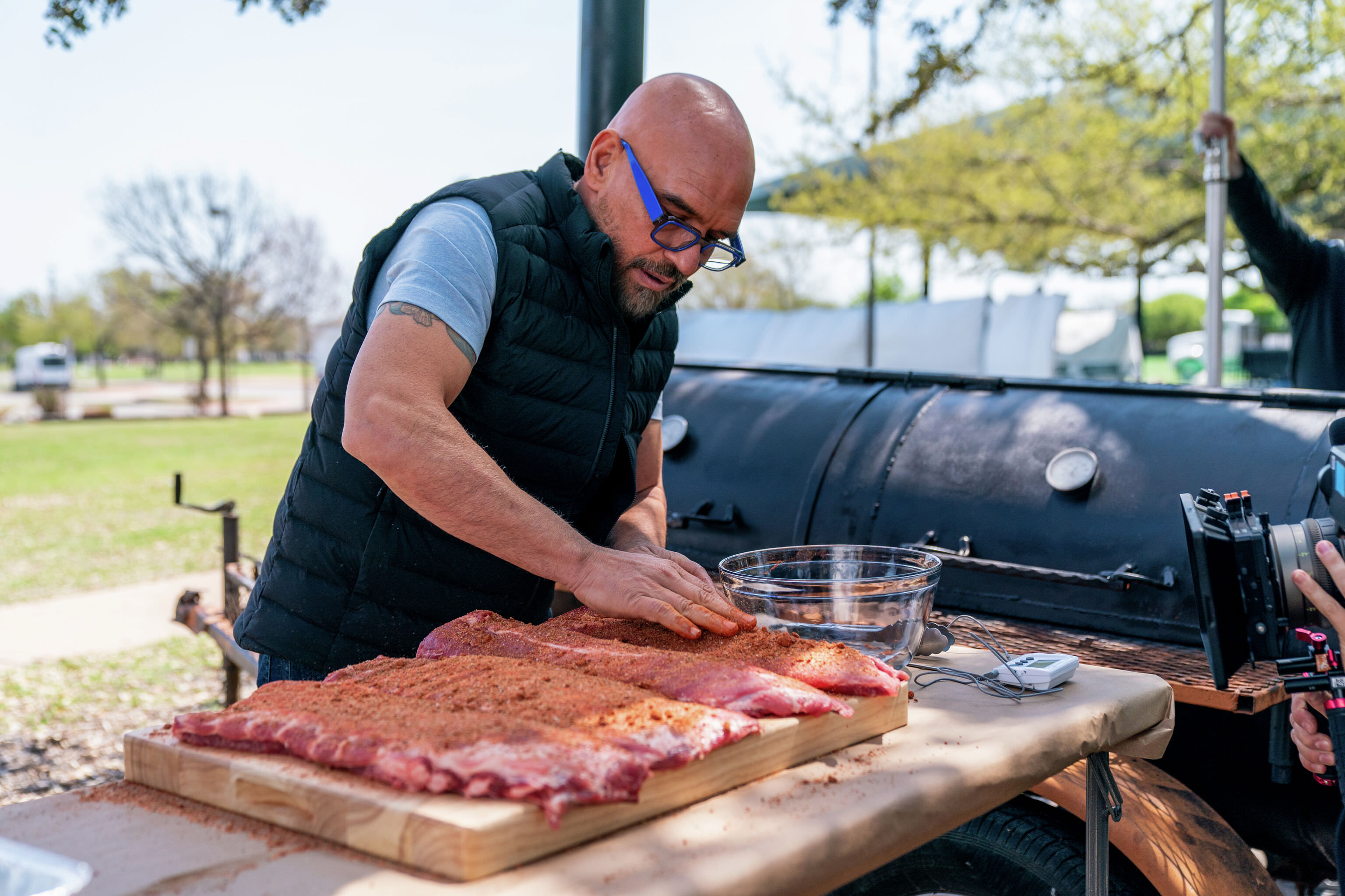 Michael Symon on `BBQ USA.` (Photo courtesy of the Food Network)