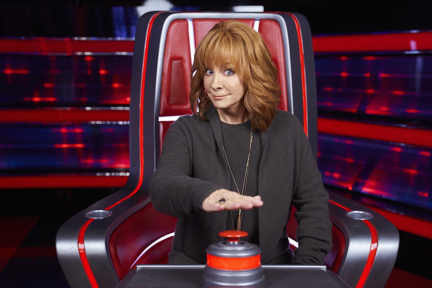 Pictured on `The Voice` `The Knockouts Premiere` is Reba McEntire. (NBC photo by Tyler Golden)