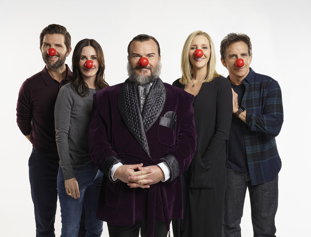 `The Red Nose Day Special` `Celebrity Escape Room`: Pictured, from left: Adam Scott, Courtney Cox, Jack Black, Lisa Kudrow and Ben Stiller. (NBC photo by Trae Patton)