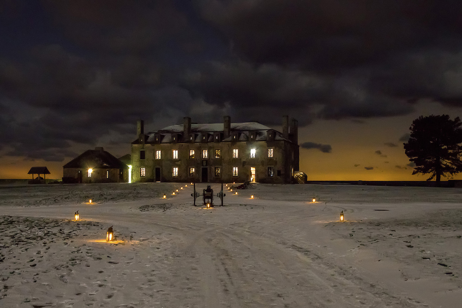 At Old Fort Niagara's `Castle by Candlelight` tours (Dec. 9 and 16), the walkways and French Castle are illuminated by lanterns. (Photos by Wayne Peters)