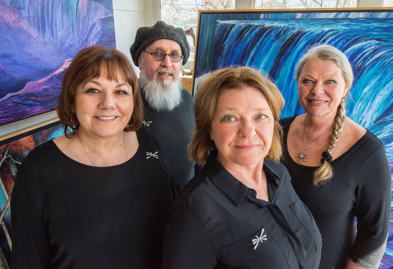 Pictured, from left, Lewiston Council on the Arts staff members Irene Rykaszewski, Timothy Henderson, Kathryn Serianni and Eva Nicklas. (Submitted photo)