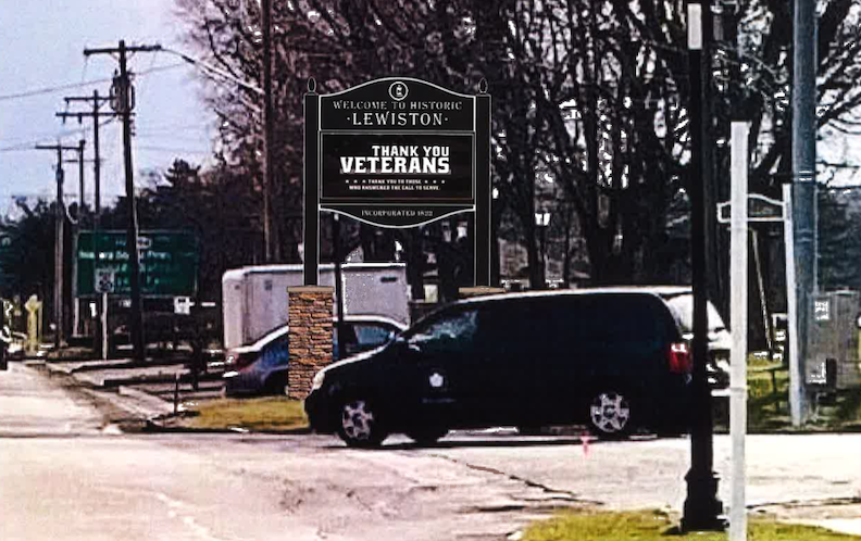 New York state will not allow the Village of Lewiston to install a digital sign similar to this rendering from Cooper Sign Co.