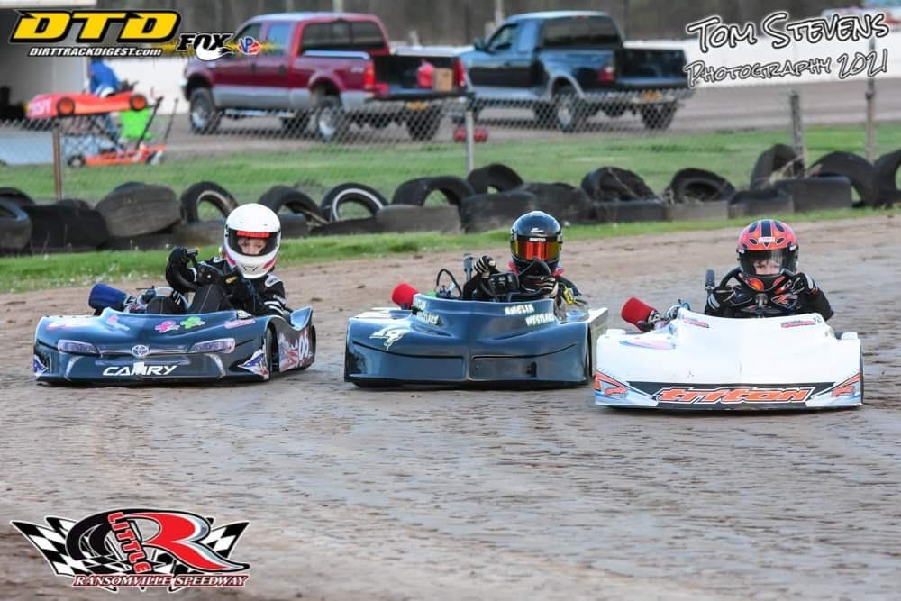 Go-Karts during practice on May 6. (Photo by Tom Stevens)