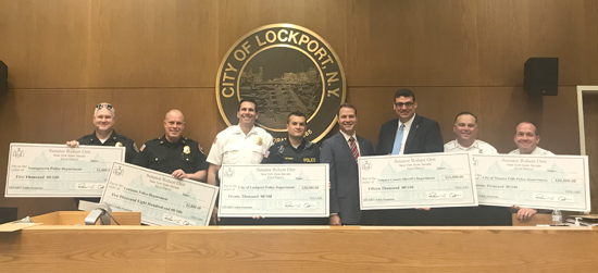 On Tuesday, Sen. Rob Ortt joined five local law enforcement departments to present more than $60,000 in public protection funding.