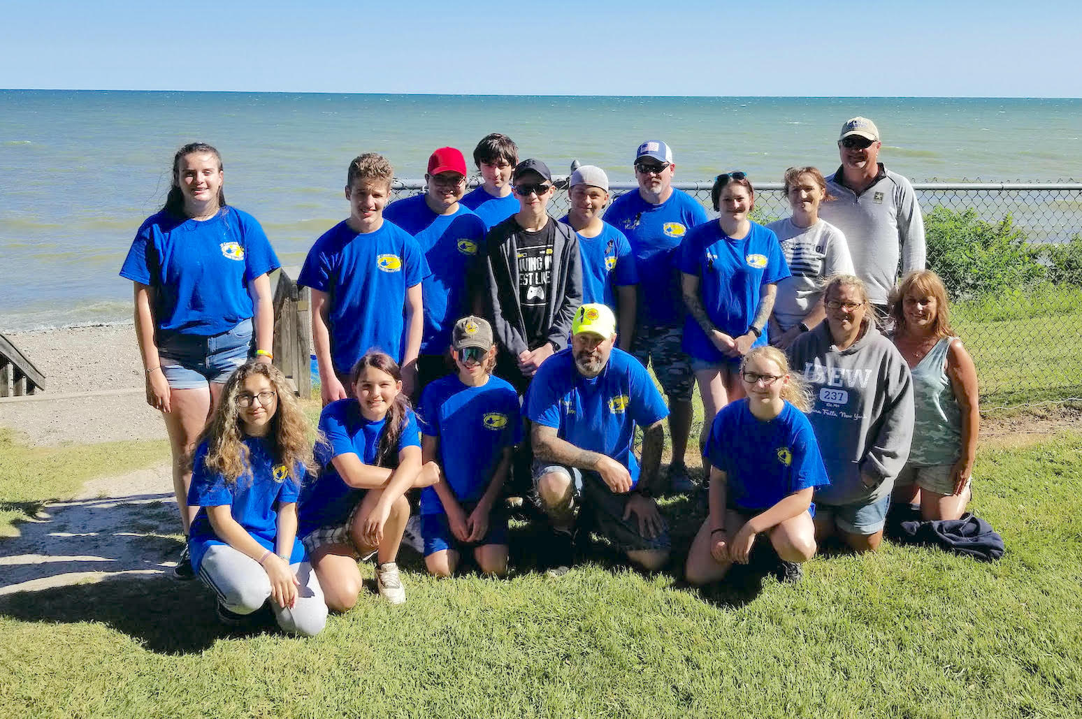 Pictured are the 3F youth club members who helped clean up the beach at Porter on the Lake town park. Joining them were 3F coordinators Colleen and Tim Gunther, Ron Holle and Porter Town Supervisor Duffy Johnston. (Photo by Terry Duffy)