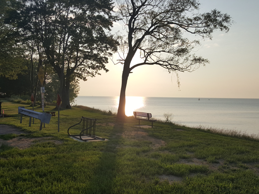 Lakeside improvements by the town include new benches and bike racks in the Fort Niagara Beach neighborhood, along with erosion control work along the shoreline. (Photo by Terry Duffy)