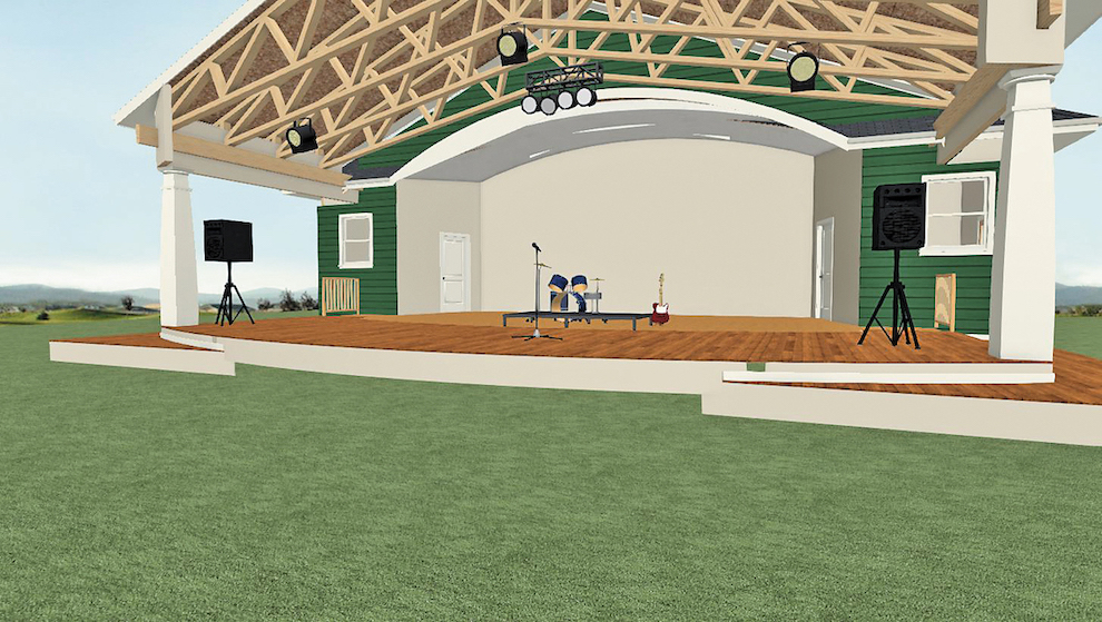 Bandshell rendering by Giusiana Architects, courtesy of the Village of Lewiston.