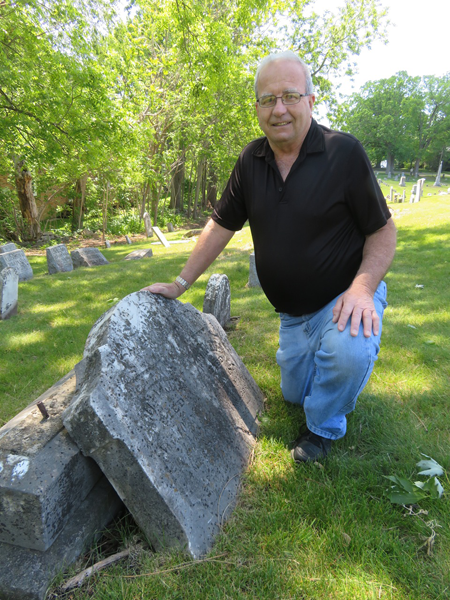 Russ Piper at the Village of Lewiston cemetery next to First Presbyterian Church. (Submitted photo)
