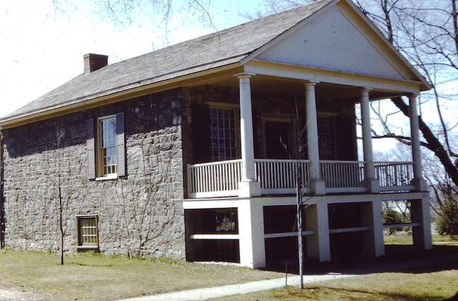 This is a view of the Stone House just prior to renovations completed by the current owners.