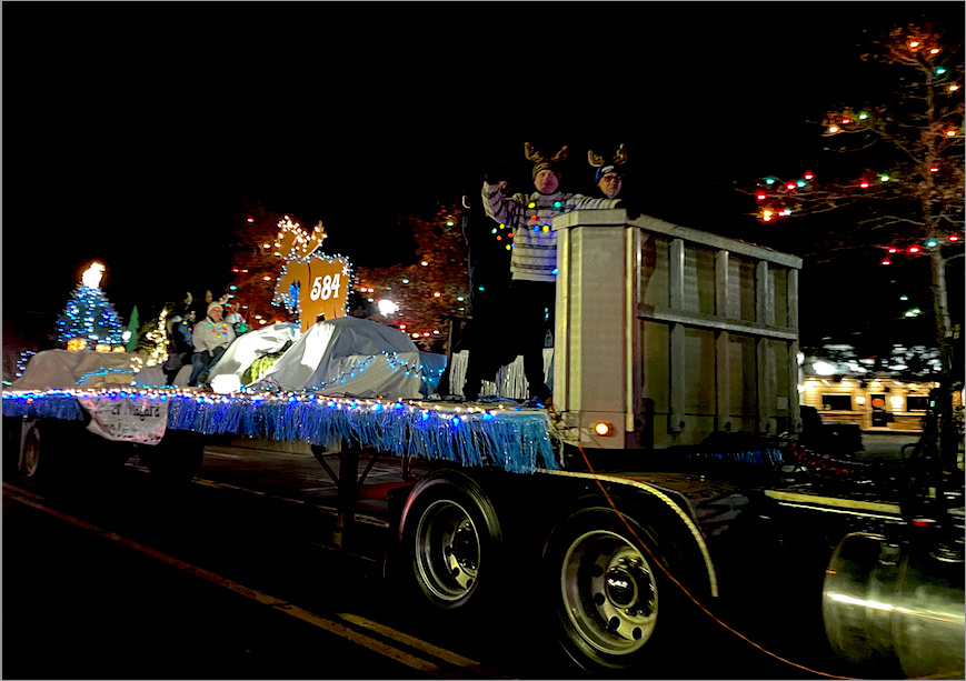 Pictured is the Lower Niagara Moose Lodge No. 584 float in the Lewiston Holiday Lights Parade.