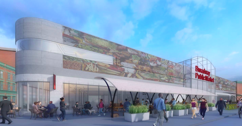Artist's rendering of the Broadway Market courtesy of the Office of Gov. Kathy Hochul.