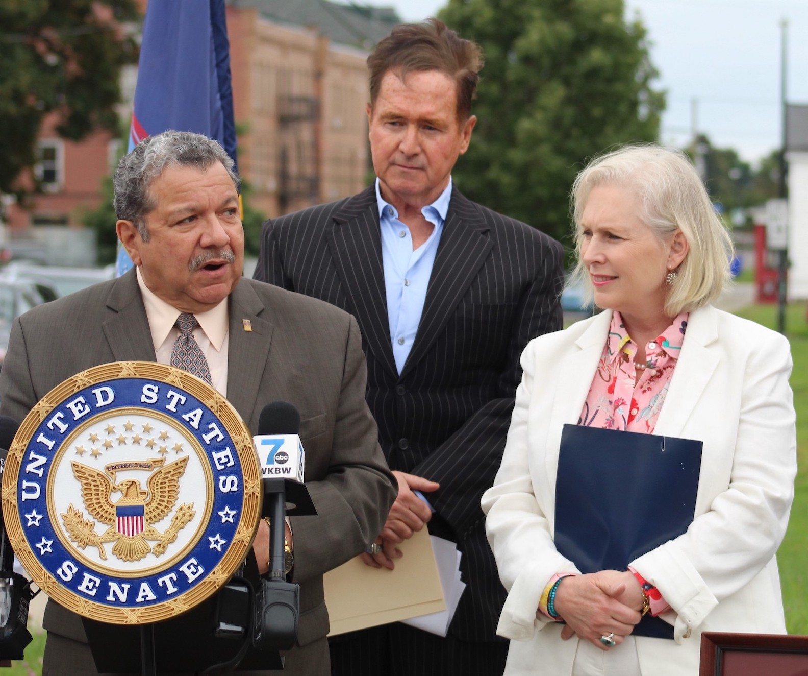 Pictured: Hispanic Heritage Council of WNY President Casimiro D. Rodriguez Sr., Congressman Brian Higgins and U.S. Sen. Kirsten Gillibrand. (Submitted photos)