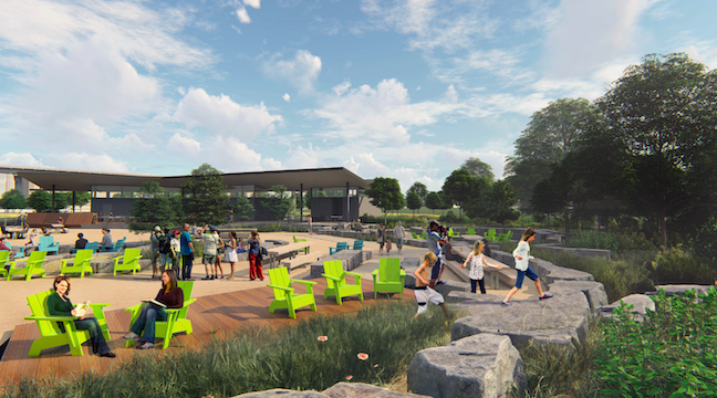 The Wilkeson Pointe improvements project on Buffalo's Outer Harbor. (Renderings courtesy of Erie Canal Harbor Development Corp.)
