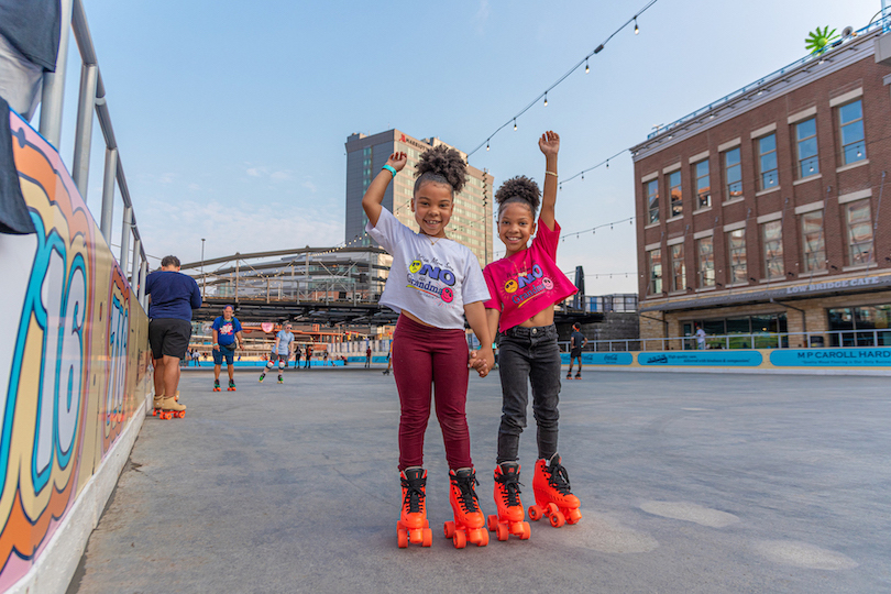 Fun at the Roller Rink at Canalside (Photo courtesy of Buffalo Waterfront Management Group)