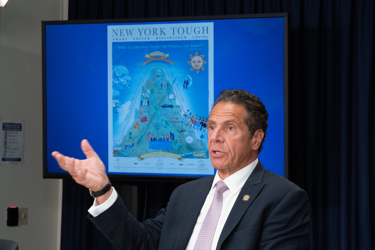 Gov. Andrew Cuomo addressed the media on July 13, issuing further guidance on how New York schools can reopen in the fall. (Images courtesy of the Office of Gov. Andrew M. Cuomo)