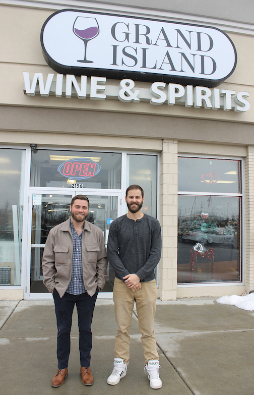 Andrew Graziano and Peter Johnson are the new owners of Grand Island Wine and Spirits, 2156 Grand Island Blvd.