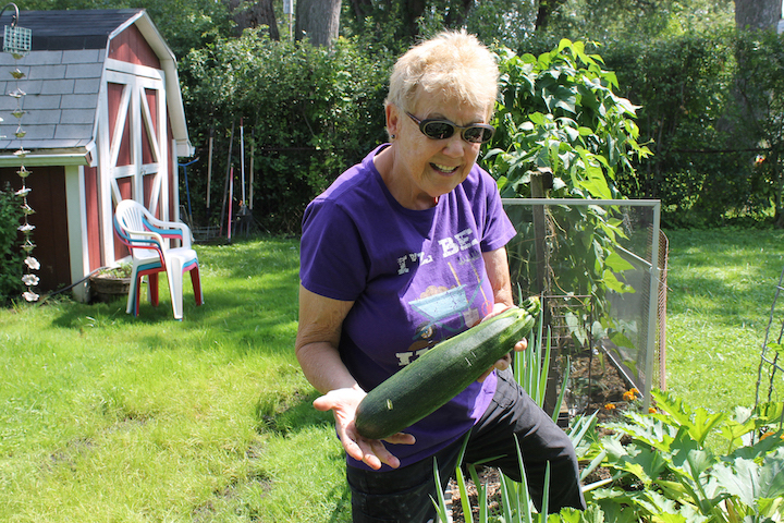 Linda Rader grows fruit trees, berry bushes, vegetables, herbs and flowers and has a rabbit hutch, a chicken coop and two beehives in her yard at 1547 Love Road. Her farm is one of about 17 that is included in Urban Farm Day, from 10 a.m. to 3 p.m. Saturday, Aug. 26.