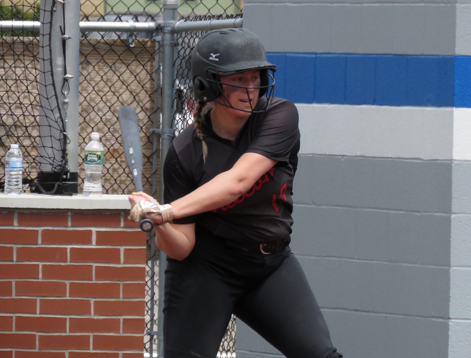 Mackenzie Franks takes a swing during Saturday's game versus Lewiston-Porter. (Photo by David Yarger)