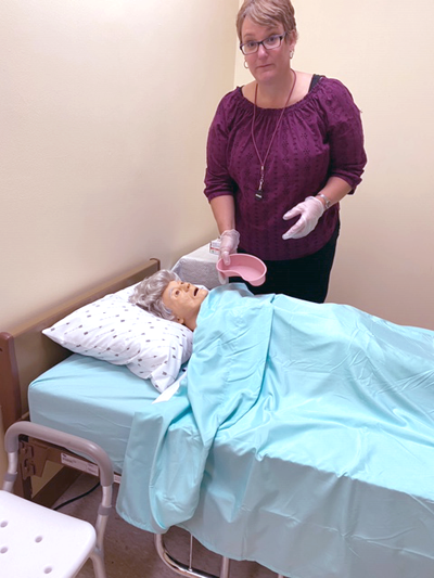 HANCI homecare instructor Roberta `Bobbie` Tubridy is pictured in the HANCI homecare training facility on Main Street in Niagara Falls getting ready for her upcoming PCA training class, which starts Oct. 5.