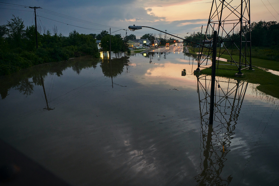 Flash flooding in Niagara County forced a state of emergency on Tuesday night. (Photos by Mark Williams Jr.)