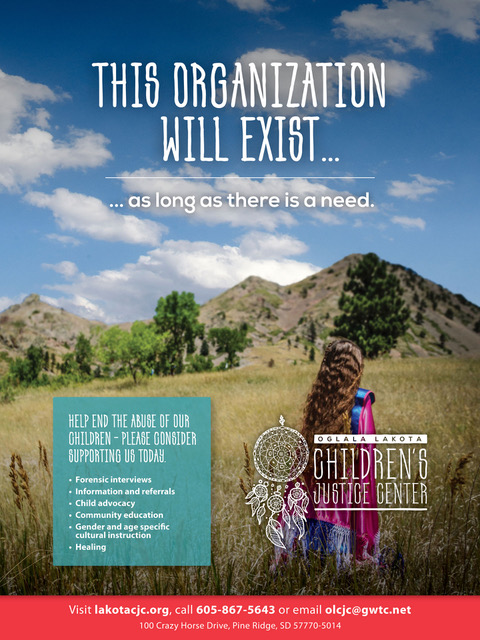 The JFG team created 35 different marketing materials for nonprofit organizations during CreateAthon, including this promotional poster for the Oglala Lakota Children's Justice Center in South Dakota.
