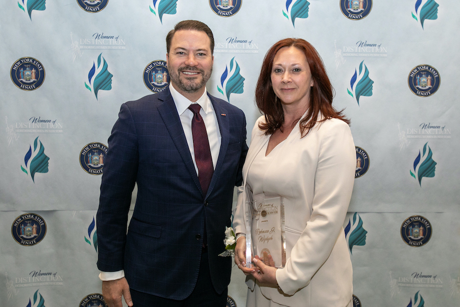 New York State Sen. Rob Ortt recognized the work of Niagara County Legislature Chairwoman Rebecca Wydysh. (Submitted photo)