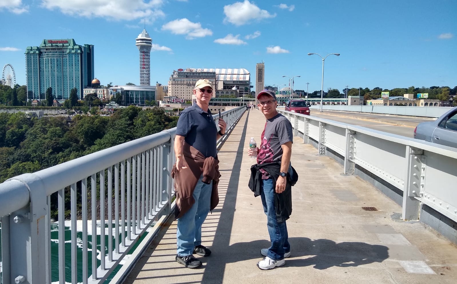 Dana Jenkins, left, and Manny Garcia spending time exploring Niagara Falls together.