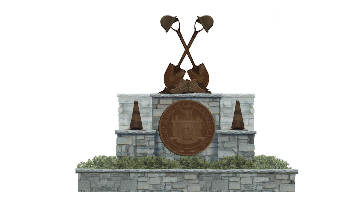 An artist's rendering of the Highway Workers Memorial, courtesy of the Office of Gov. Andrew M. Cuomo.